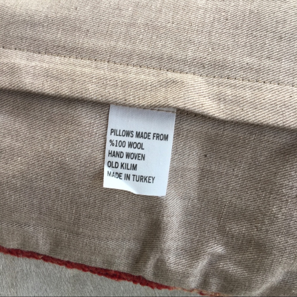 HOLD Vintage Kilim Lumbar Pillow NWOT - Picture 5 of 7